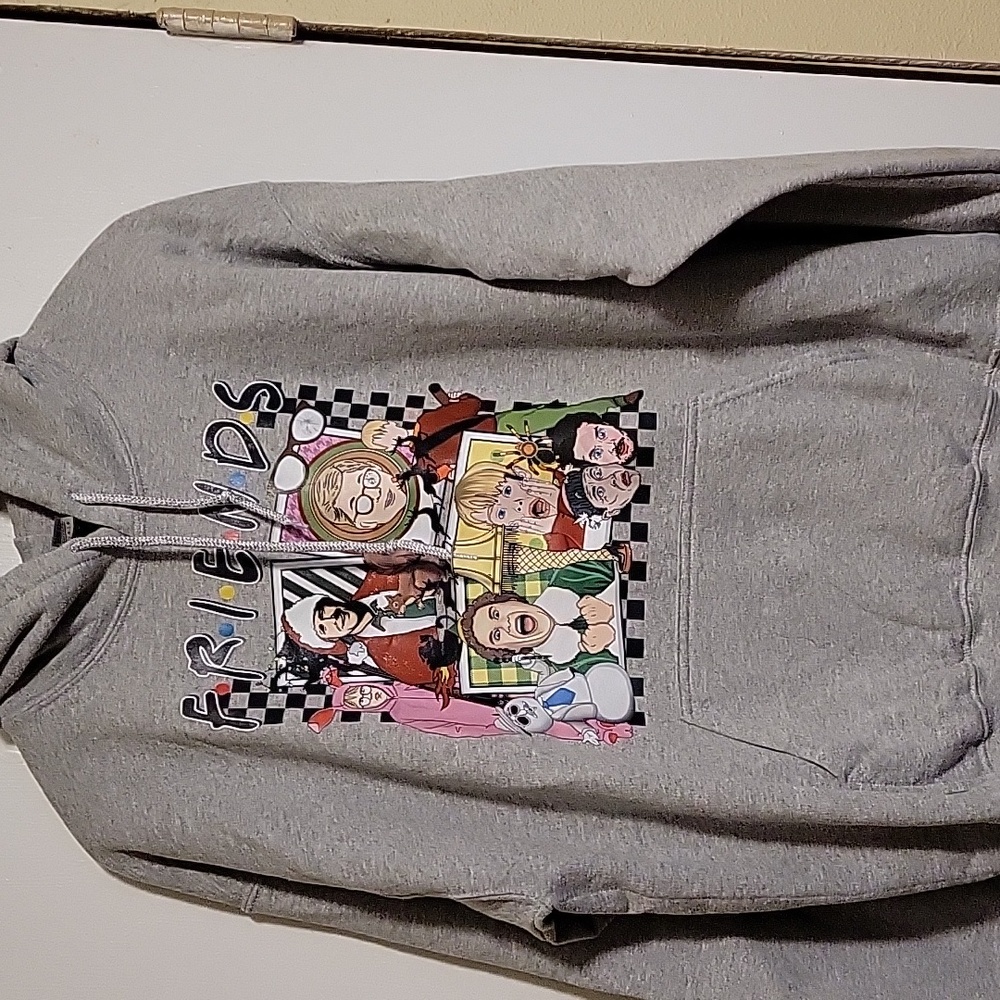 Gildan unisex Christmas Friends hoodie L, Size Large